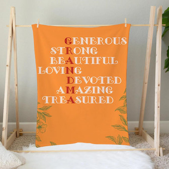 To My Grandma Genrerous Strong Beautiful My Grandma Fleece Blanket Gift For Grandparents Gift - Thegiftio UK