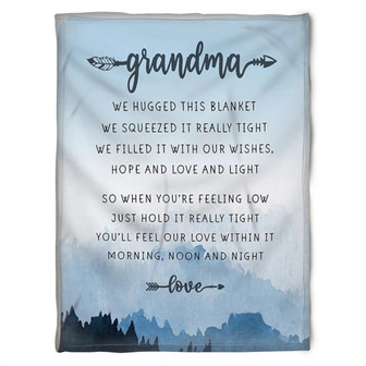 To My Grandma Morning Moon And Night Fleece Blanket Gift For Grandparents Gift From Granddaughter Gift For Grandson - Thegiftio UK