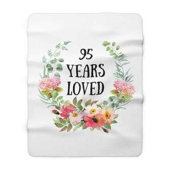 To My Grandma, 95 Years Loved Blanket, Personalized Throw Blanket, 95th Birthday Gift For Grandma Family Home Decor 9 - Thegiftio UK