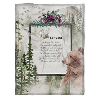 To My Grandpa Beer We Filled It With Our Wishes Fleece Blanket Gift For Grandparents Gift - Thegiftio UK