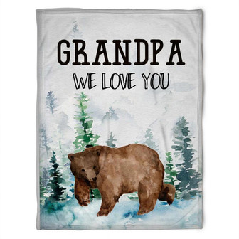 To My Grandpa Beer We Love You Grandpa Fleece Blanket Gift For Grandparents Gift From Granddaughter Gift For Grandson - Thegiftio UK
