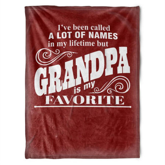 To My Grandpa My Grandpa Is My Favorite Fleece Blanket Gift For Grandparents Gift From Granddaughter Gift For Grandson - Thegiftio UK