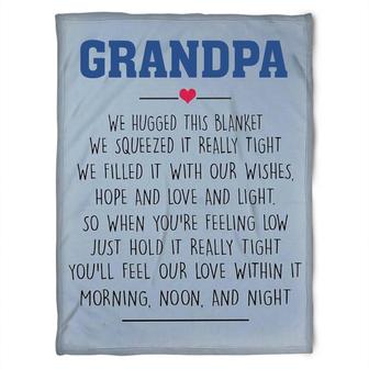 To My Grandpa Hope And Love And Light Fleece Blanket Gift For Grandparents Gift From Granddaughter Gift For Grandson - Thegiftio UK
