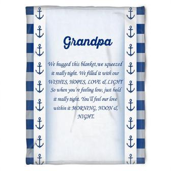 To My Grandpa Wishes Hopes Love And Light Fleece Blanket Gift For Grandparents Gift From Granddaughter Gift For Grandson - Thegiftio UK