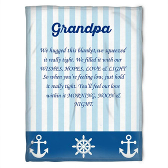 To My Grandpa You'll Feel Our Love Within It Fleece Blanket Gift For Grandparents Gift - Thegiftio UK
