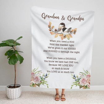 To My Grandparent Because We Love You Fleece Blanket Gift For Grandparents Gift From Granddaughter Gift For Grandson - Thegiftio UK