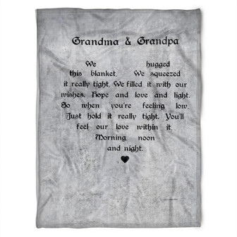 To My Grandparent Morning Moon And Night Fleece Blanket Gift For Grandparents Gift From Granddaughter Gift For Grandson - Thegiftio UK