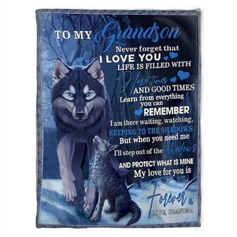 To My Grandson Learn From Everything You Can Remember Protect What Is Mine,Gift For Grandson Birthday,Gift Bedding Couch - Thegiftio UK