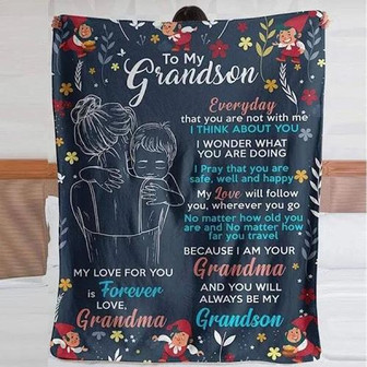 To My Grandson Letter Blanket For Grandson From Grandparents Everyday That You Are Not With Me Great - Thegiftio UK