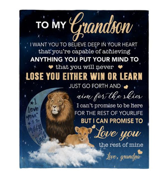 To My Grandson I Want You To Believe Deep In Your Heart Love,Gift For Grandson Birthday,Gift Bedding Couch Sofa Soft - Thegiftio UK