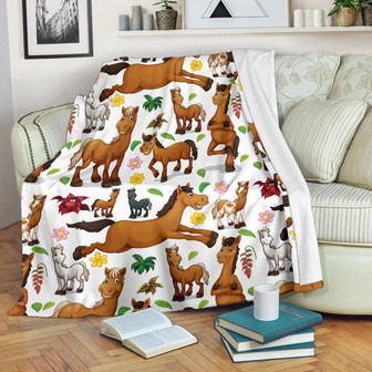 Horse Blanket - Horse Throw Blanket - Horse Fleece Blanket - Horse Adult Blanket - Horse Kid Blanket - Thegiftio UK