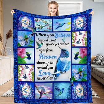 Hummingbird Fleece Blanket Gifts Unique Hummingbird Blankets for Kids Adults Women Girl - Thegiftio UK