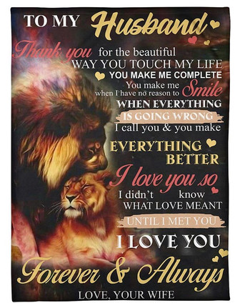 To My Husband,Love Your Wife,Fleece Blanket,Gift For Husband Home Decor Bedding Couch Sofa Soft And Comfy Cozy - Thegiftio UK