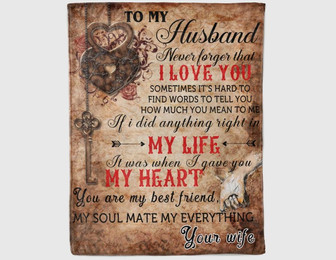 To My Husband You Are My Best Friend My Soulmate My Everything Fleece Blanket Gift For Family,Birthday,Couple,Husband - Thegiftio UK