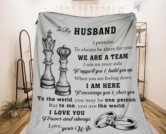To My Husband Blanket,I Promise To Always Be There For You,Gift For Husband Family Home Decor Bedding Couch Sofa Soft - Thegiftio UK