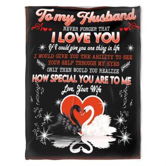To My Husband Blanket. Fleece Blankets, Love Your Wife.Gift For Husband Family Home Decor Bedding Couch Sofa Soft - Thegiftio UK