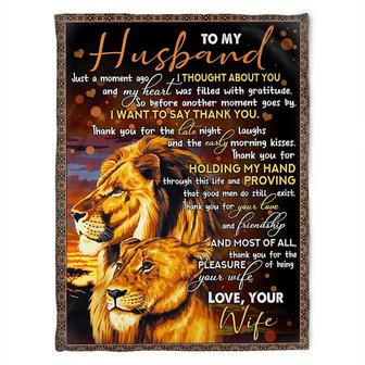 To My Husband Blanket. Holding My Hand Through This Life.Gift For Husband Family Home Decor Bedding Couch Sofa Soft - Thegiftio UK