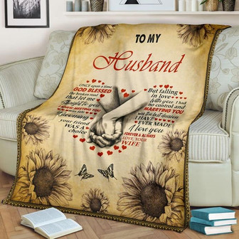 To my Husband blanket - gift for husband - husbands Wedding anniversary gifts - From wife gift Fleece blanket Gift - Thegiftio UK