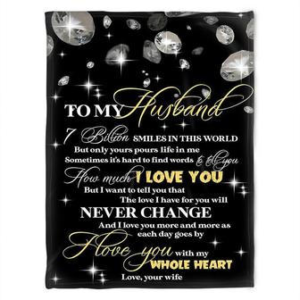 To My Husband Blanket. I Love You With My Whole Heart, Love Your Wife.Gift For Husband Family Home Decor Bedding Couch - Thegiftio UK