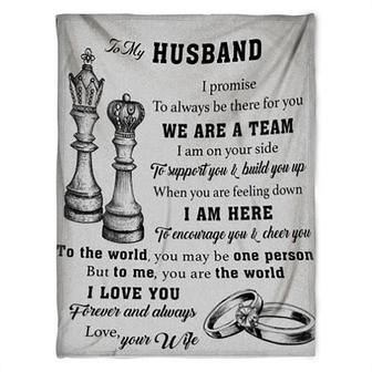 To My Husband Blanket, I Promise To Always Be There For You. Gift For Husband Family Home Decor Bedding Couch Sofa Soft - Thegiftio UK