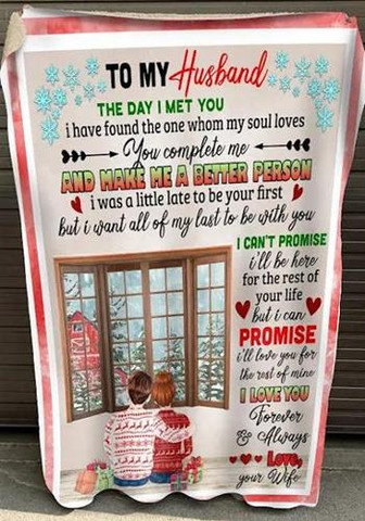 To My Husband You Complete Me And Make Me A Better Person Fleece Blanket Gift For Husband Home Decor Bedding Couch - Thegiftio UK