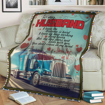 To My Husband My Day Ends With You Fleece Blanket Gift For Family,Birthday,Couple,Husband Gift Home Decor and Comfy - Thegiftio UK