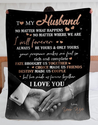 To My Husband Destiny Made Us Couple Fleece Blanket Gift For Family,Birthday,Couple,Husband Gift Home Decor and Comfy - Thegiftio UK