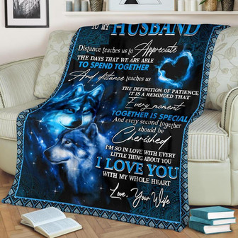 To My Husband Every Second Together Should Be Cherished Fleece Blanket Gift For Family,Birthday,Couple,Husband,For - Thegiftio UK