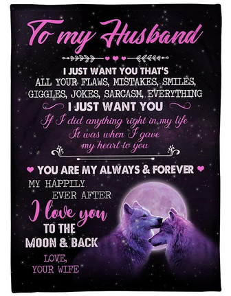 To My Husband Everything You Are My Always My Forever,Soft Blanket, Fleece Blanket,Gift For Husband Home Decor - Thegiftio UK