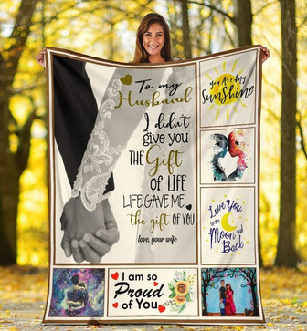 To My Husband, I Am So Proud Of You Fleece Blanket For Valentine's Day, Gift For Husband Home Decor Bedding Couch - Thegiftio UK