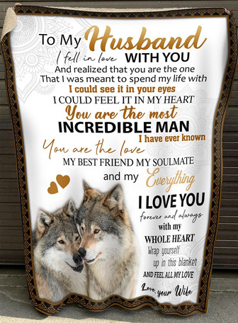 To My Husband I Fell In Love With You, Fleece Blanket, Gift For My Husband, Valentine's Day Gift, Gift - Thegiftio UK