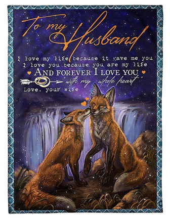 To My Husband Forever I Love You With My Whole Heart,Fleece Blanket,Gift For Husband For Valentine's Day Home Decor - Thegiftio UK