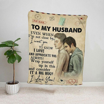 To My Husband Gay Lgbt Couple Love Mail Letter Even When Im Not Close Soft Fleece Blanket Home Decor Bedding Couch - Thegiftio UK
