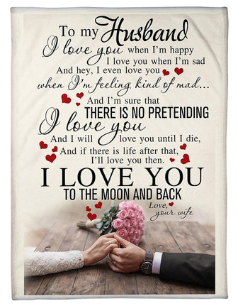 To My Husband, When I'm Felling Kind Of Mad,Soft Blanket, Fleece Blanket,Gift For Husband Home Decor Bedding Couch - Thegiftio UK