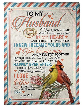 to My Husband I'm So In Love With Every Little Thing With You Great Fleece Blanket, Gift For Husband From Wife - Thegiftio UK