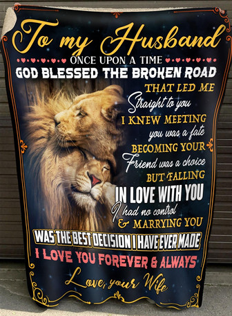 To My Husband I Love You Forever And Always, Fleece Blanket, Gift For My Husband, Valentine's Day Gift, - Thegiftio UK