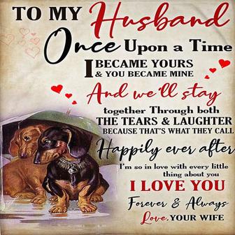 To My Husband I Love You Forever And Always Dachshund Dog Fleece Blanket Gift For Dog Lovers Gift For Husband Home Decor - Thegiftio UK