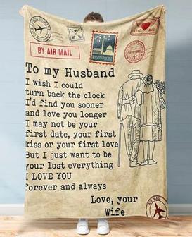 To My Husband I Love You Forever And Always Fleece Blanket Gift For Husband From Wife To Husband Home Decor - Thegiftio UK