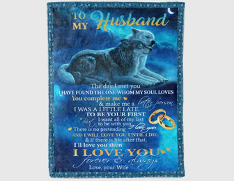To My Husband Love You Forever And Always Fleece Blanket Gift For Family,Birthday,Couple,Husband,For Him Gift - Thegiftio UK