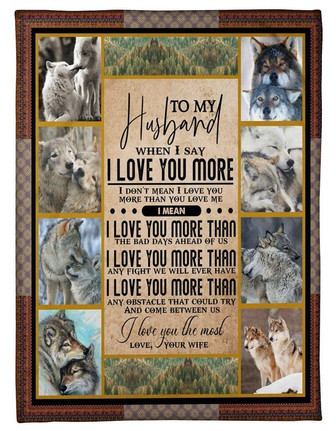 To My Husband I Love You More,Fleece Blanket,Gift For Husband For Valentine's Day Home Decor Bedding Couch Sofa Soft - Thegiftio UK
