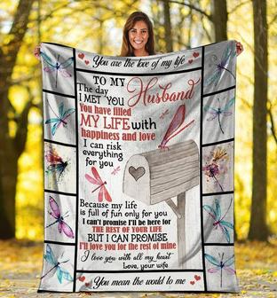 To My Husband You Are The Love Of My Life Dragonfly Blanket Gift For Husband From Wife Birthday Gift Home Decor - Thegiftio UK