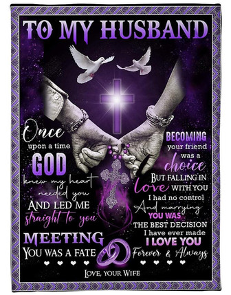 To My Husband I Love You The Most Purple Blanket Gift For Husband From Wife Birthday Gift Home Decor Bedding Couch - Thegiftio UK