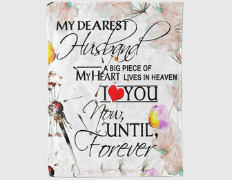 To My Husband I Love You Now Until Forever Fleece Blanket Gift For Family,Birthday,Couple,Husband Gift - Thegiftio UK