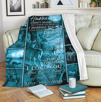 To My Husband I Married You Because I Can Not Live Without You Fleece Blanket Gift For Family,Birthday,Couple,Husband - Thegiftio UK