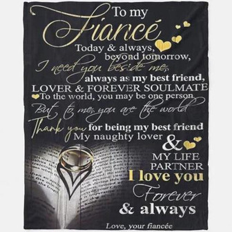 To My Husband I Need You Beside Me Lovely Wedding Gift Fleece Blanket Gift For Husband From Wife Home Decor - Thegiftio UK