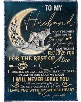To My Husband I Promise No Matter How Hard It Gets Fleece Blanket Gift For Husband From Wife Home Decor Bedding Couch - Thegiftio UK