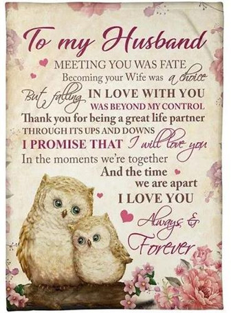 To My Husband I Promise That I Will Love You Fleece Blanket Gift For Husband Home Decor Bedding Couch Sofa Soft - Thegiftio UK