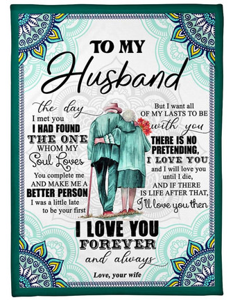 To My Husband - Mandala - The Day I Met You Fleece Blanket Gift For Husband From Wife Birthday Gift Home Decor - Thegiftio UK