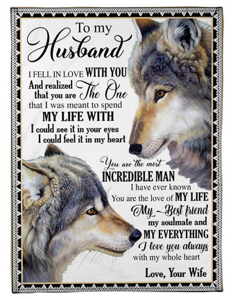 To My Husband I Realized That You Are The One Fleece Blanket Gift For Family,Birthday,Couple,Husband,For Him Gift - Thegiftio UK