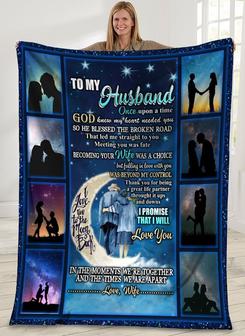 To My Husband, In The Moments We're Together And The Times We Are Apart Fleece Blanket For Valentine's Day Home Decor - Thegiftio UK